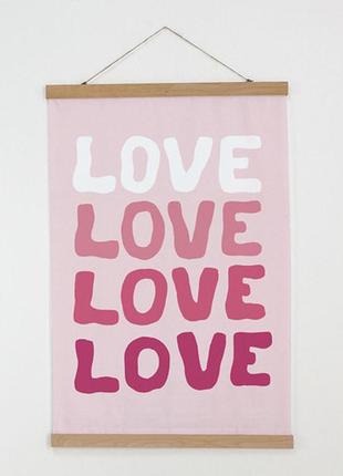 Тканевый постер love love love love
