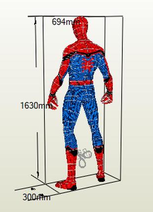 Paperkhan конструктор из картона spider-man papercraft 3d полигональная  фигура развивающий подарок3 фото