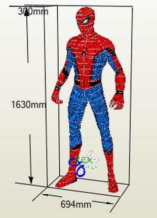 Paperkhan конструктор из картона spider-man papercraft 3d полигональная  фигура развивающий подарок