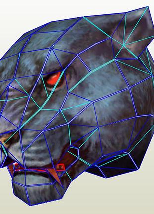 Paperkhan конструктор из картона пантера пума ягуар оригами papercraft 3d фигура развивающий набор антистресс