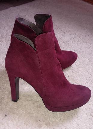 Ботинки женские деми экозамш tamaris размер 38-24.5см