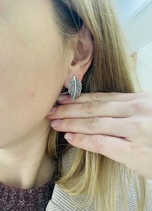 Срібні сережки 925 проба (серебро, срібло, серьги)