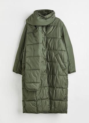 Осеннее стеганое пальто h&m