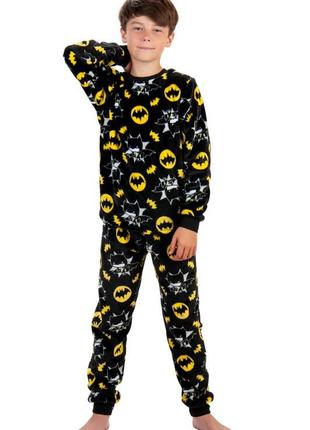 Теплая махровая пижама космос бэтмен марвел, плюшевая пижама велсофт подростковая с бэтменом, звездные войны, йода, футбол2 фото