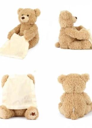 Детская интерактивная плюшевая игрушка для малыша мишка пикабу peekaboo bear brown 30 см коричне2 фото