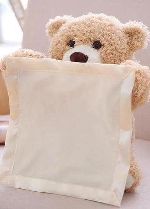 Детская интерактивная плюшевая игрушка для малыша мишка пикабу peekaboo bear brown 30 см коричне4 фото
