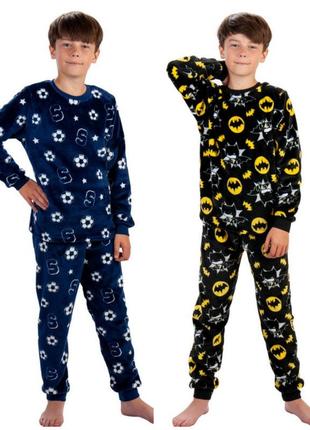 Теплая махровая пижама космос бэтмен марвел, плюшевая пижама велсофт подростковая с бэтменом, звездные войны, йода, футбол1 фото