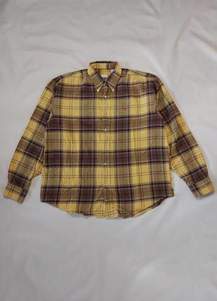 Фланелева сорочка vintage yves saint laurent flannel shirt