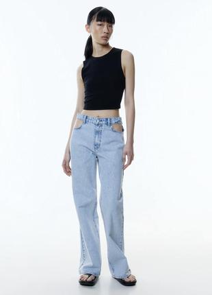 Стильні джинси з вирізами німецького бренду edited на розмір s-m5 фото