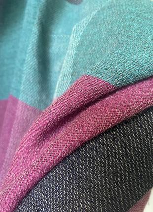 Великий теплий палантин італія шарф плед модал альпака6 фото