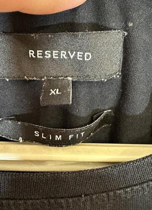 Светр reserved slim fit базовий чорний чоловічий кофта реглан світшот розмір l xl2 фото