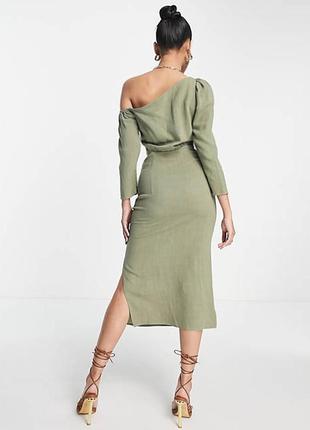 Розпродаж сукня asos міді натуральна лляна2 фото