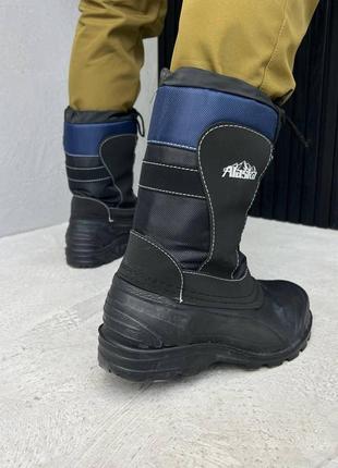 Теплі водонепроникні гумові чоботи на шнурівці "аляска"7 фото