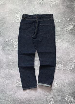 Dark blue denim pant jean темно синие джинсы джинсовые штаны брюки чиносы denim co. straight fit 32/30 размер