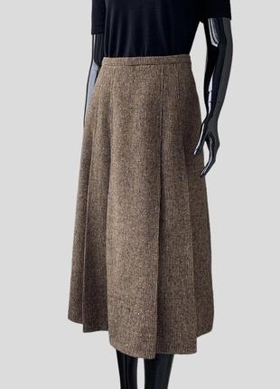 Шерстяная миди юбка burberrys burberry co складками оригинал винтаж плиссированная юбка 100% шерсть2 фото