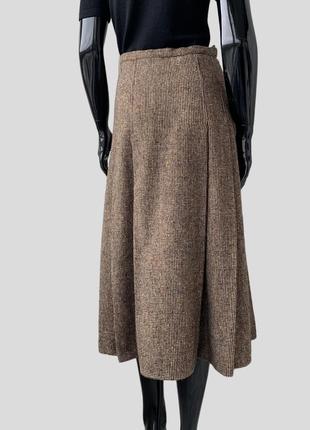 Шерстяная миди юбка burberrys burberry co складками оригинал винтаж плиссированная юбка 100% шерсть4 фото