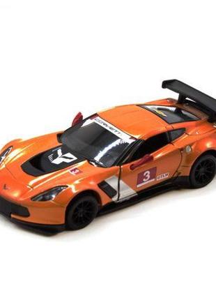 Машинка kinsmart "chevrolet corvette c7" (помаранчова)