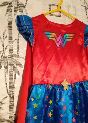 Карнавальна сукня на 7-8 років диво жінка супергерой dc comics wonder woman4 фото