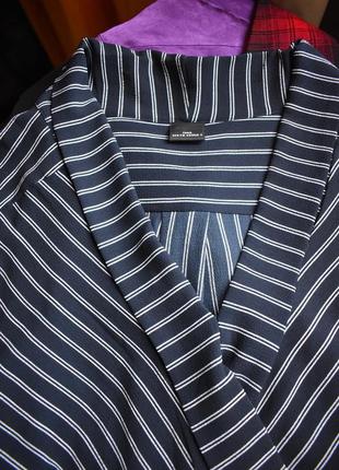 Блуза в смужку з ассиметричною довжиною4 фото