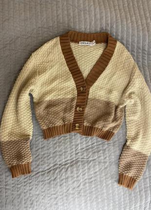 Unique21 коричневый кардиган на пуговицах, вязаный свитер, кофта, бежевый базовый джемпер оверсайз,кофточка, свитерок,сведр6 фото