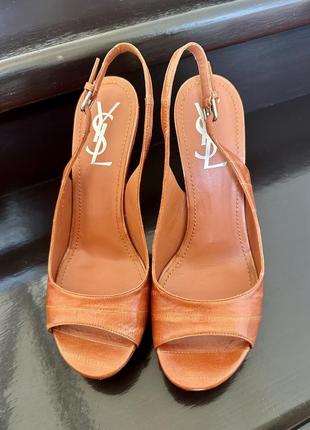 Винтажные туфли и натуральной кожи yves saint laurent оригинал2 фото