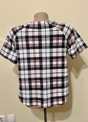 Блузка кофта select клетка в стиле burberry размер 6/34/ xs4 фото