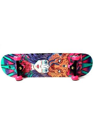 Скейтборд деревянный от fish skateboard girl and tiger, скейт fish2 фото