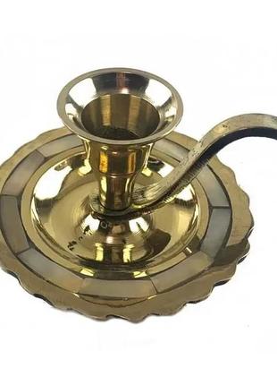 Подсвечник из бронзы с перламутром ( 7.8х6.8х3.8 см)