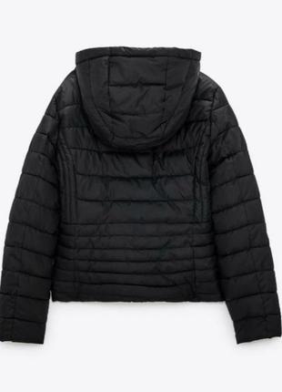 🆂🅰🅻🅴 черная демисесонная приталенная короткая куртка зара zara, m4 фото