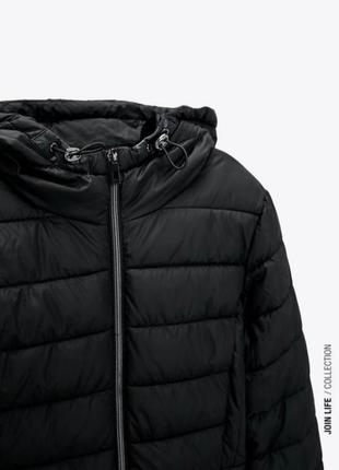 🆂🅰🅻🅴 черная демисесонная приталенная короткая куртка зара zara, m5 фото