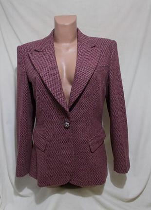 Жакет текстурный сиреневый шерсть "d&g dolce & gabbana" 48р