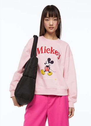 Розовый свитшот h&m mickey mouse  m ( 44-46-48)1 фото
