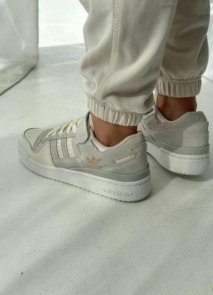 Кроссовки adidas forum light beige7 фото