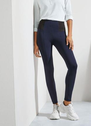 Жіночі однотонні лосини брюки esmara, розмір s(36/38), темно синій
