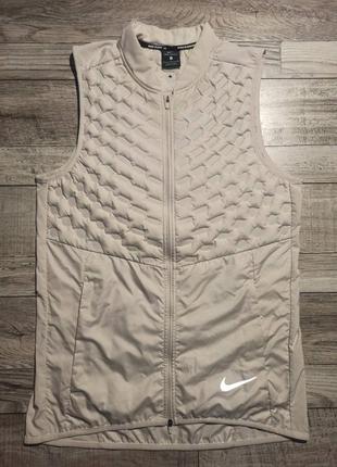 Жилетка пуховая лайт nike aeroloft running vest р. s3 фото