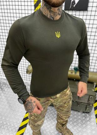Свитшот олива с гербом вт780