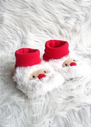Теплі пінетки капці чоботи уггі санта новорічний новий рік різдвяний christmas f&f