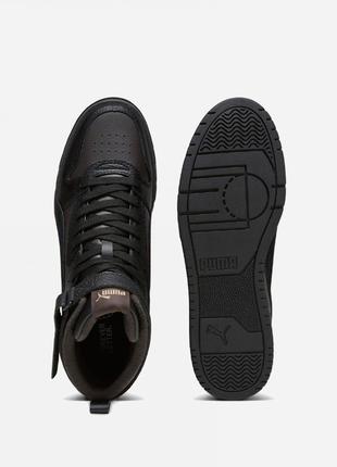 Чоловічі зимові черевики puma rbd game wtr flat dark gray-puma black-puma gold (38760407)6 фото