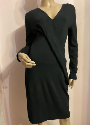 Черное трикотажное фирменное платье от люксового бренда /s / brend cos1 фото