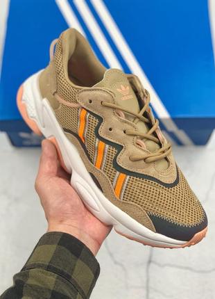 Кроссовки женские adidas ozweego adiprene, коричневые, адидас озвиго, кросівки