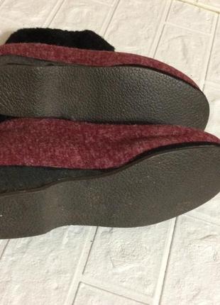 Кімнатні тапочки м'які чобітками р.38 24см блискавка танкетка 3,5см5 фото