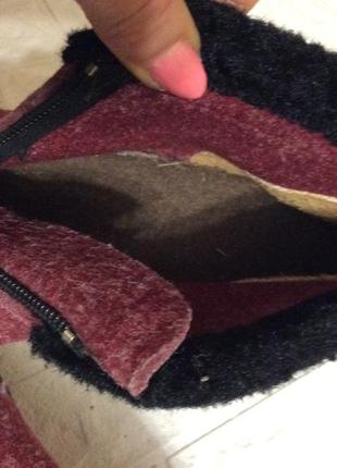 Кімнатні тапочки м'які чобітками р.38 24см блискавка танкетка 3,5см6 фото