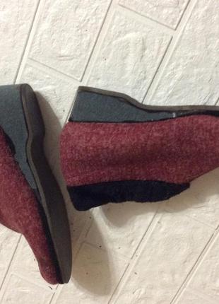 Кімнатні тапочки м'які чобітками р.38 24см блискавка танкетка 3,5см3 фото