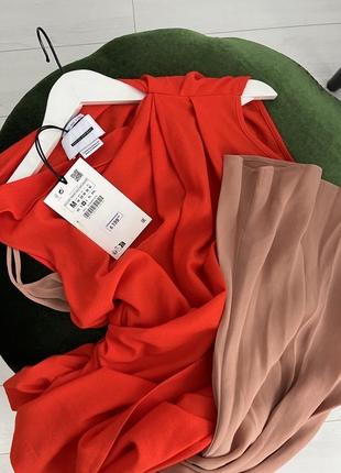 Zara платье красная шерсть премиум, m9 фото