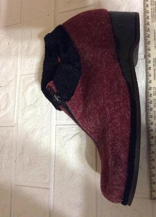 Кімнатні тапочки м'які чобітками р.38 24см блискавка танкетка 3,5см7 фото