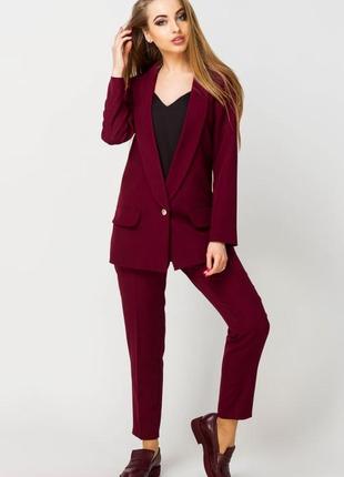 Штани брюки rinascimento  burgundy /кольору марсала1 фото