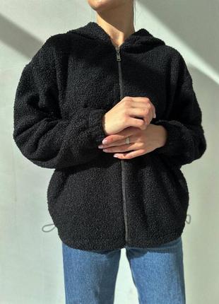 Кофта-курточка на блискавці тканина: барашек на велюрі (дуже гарна якість)🔥2 фото