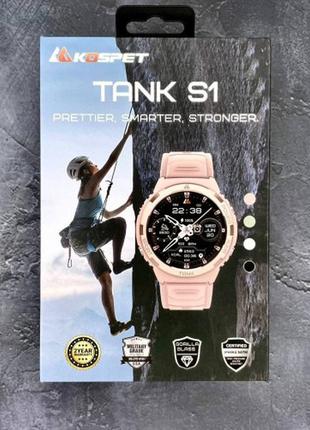 Женские наручные умные смарт часы smart watch kospet tank s1 pink4 фото
