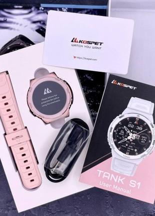 Женские наручные умные смарт часы smart watch kospet tank s1 pink7 фото