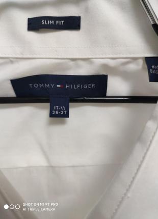 Мужская белая рубашка tommy hilfiger 36-376 фото